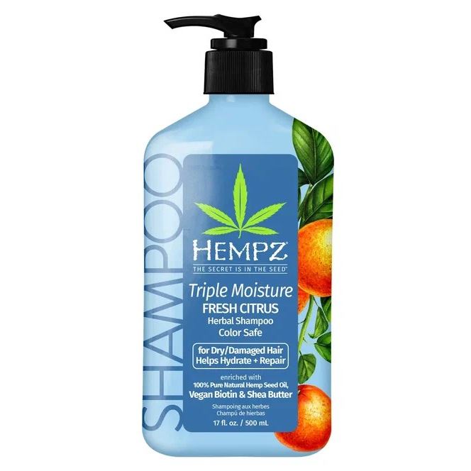 Hempz Hair Care Triple Moisture Daily Herbal Replenishing Shampoo  Шампунь для волос Тройное увлажнение