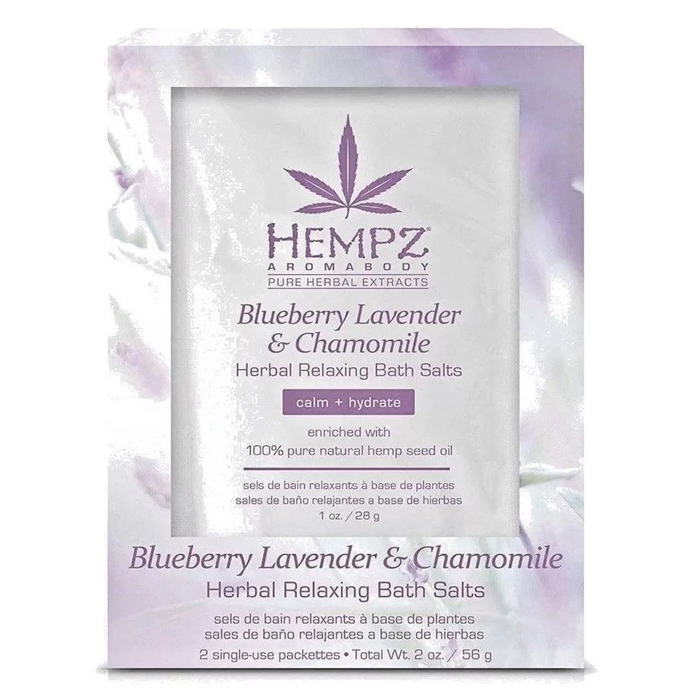 Hempz Body Care Blueberry Lavender & Chamomile Herbal Relaxing Bath Salts  Соль для ванны расслабляющая Лаванда, Ромашка и Дикие Ягоды