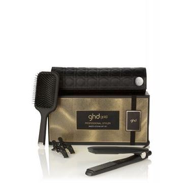 GHD Стайлеры Gold+ Styler Set Подарочный набор: стайлер для укладки волос, термостойкая сумка, плоская щетка, зажимы