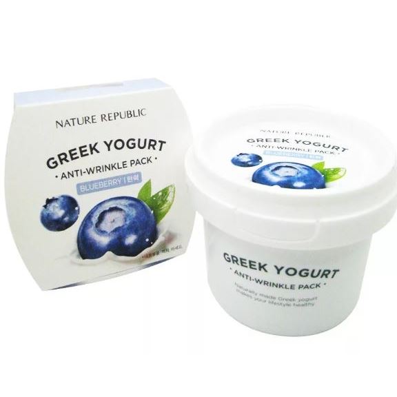 Nature Republic Anti Age  Greek Yogurt Pack Blue berry Anti-Wrinkle Маска йогуртовая от морщин с экстрактом черники