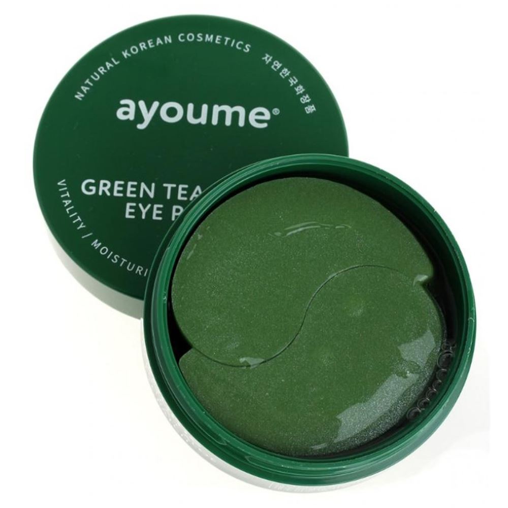 Ayoume Face Care Green Tea + Aloe Eye Patch Гидрогелевые патчи с экстрактом алоэ и зеленого чая от отечности