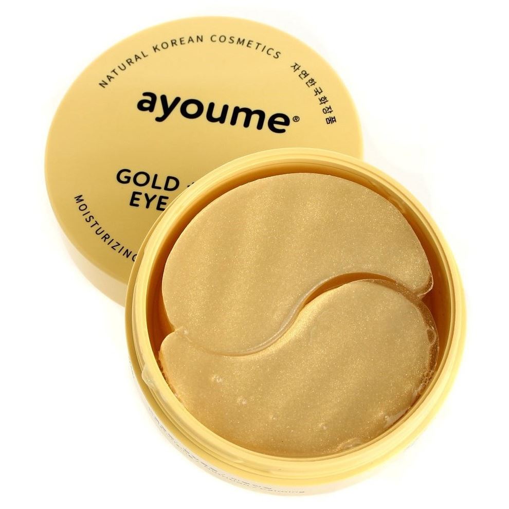 Ayoume Face Care Gold+Snail Eye Patch Гидрогелевые патчи с золотом и муцином улитки