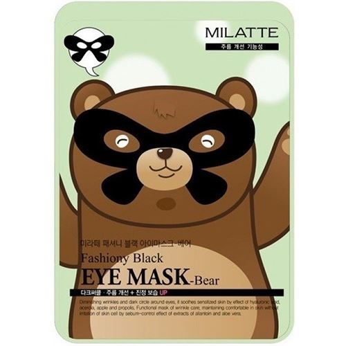 Milatte Face and Body Care Fashiony Black Eye Mask - Bear Маска от морщин вокруг глаз