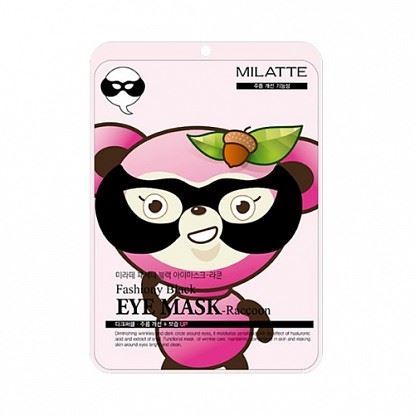 Milatte Face and Body Care Fashiony Black Eye Mask - Racoon Маска от морщин вокруг глаз