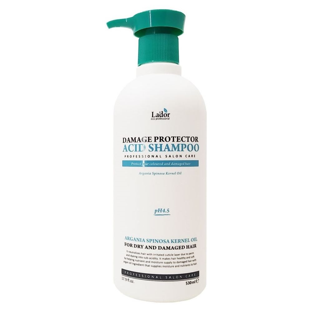 Lador Hair Care Damaged Protector Acid Shampoo Бесщелочной Шампунь для волос с коллагеном и аргановым маслом