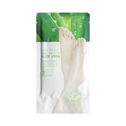 Nature Republic Skin Care Real Squezze Aloe Vera Peeling Foot Mask  Пилинг-маска для ног с экстрактом Алоэ Вера