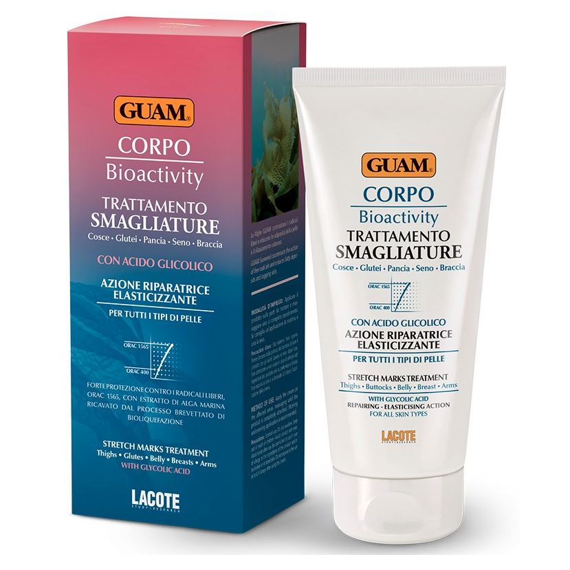 Guam Corpo  Крем от растяжек биоактивный Trattamento Smagliature Крем от растяжек биоактивный с гликолевой кислотой