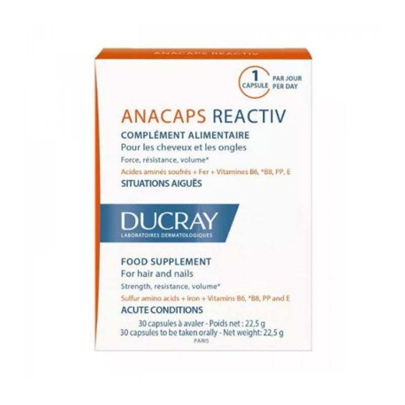 Ducray Hair Care Anacaps Reactiv Food Supplement  Биологически активная добавка к пище для волос и кожи головы № 30