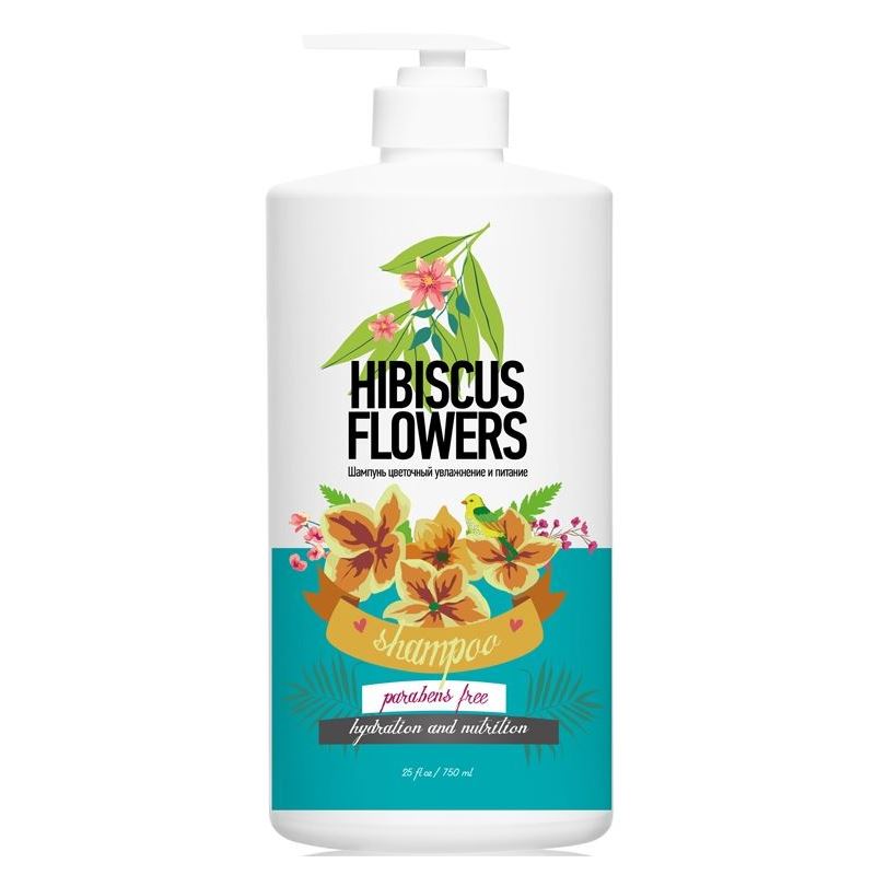 Protokeratin Family Moisturizing and Nutrition Shampoo Hibiscus Flowers Шампунь цветочный увлажнение и питание Цветы Гибискуса