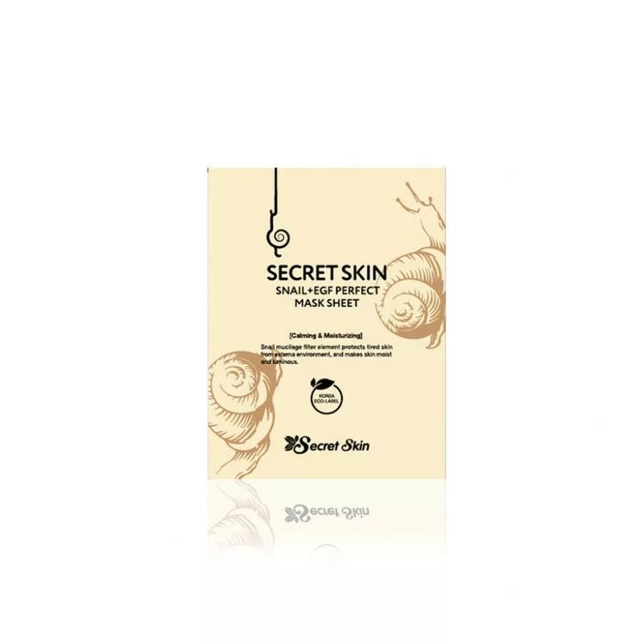 Secret Skin Skin Care Snail + EGF Perfect Mask Sheet Маска для лица тканевая с экстрактом улитки и EGF