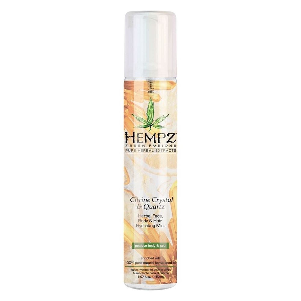 Hempz Body Care Citrine Crystal & Quartz Herbal Face, Body & Hair Hydrating Mist  Спрей увлажняющий для лица, тела и волос с мерцающим эффектом Желтый Кварц
