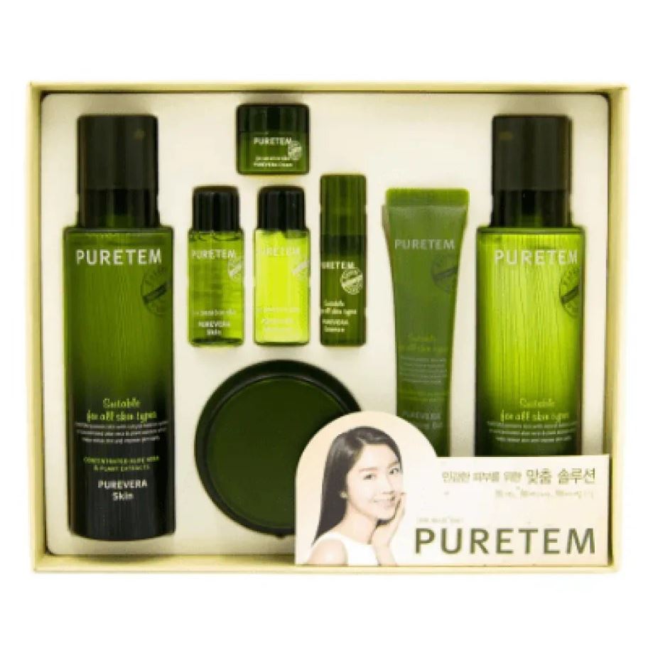 Welcos Skin Care Puretem Purevera 3 Items Set  Набор с экстрактом алоэ вера