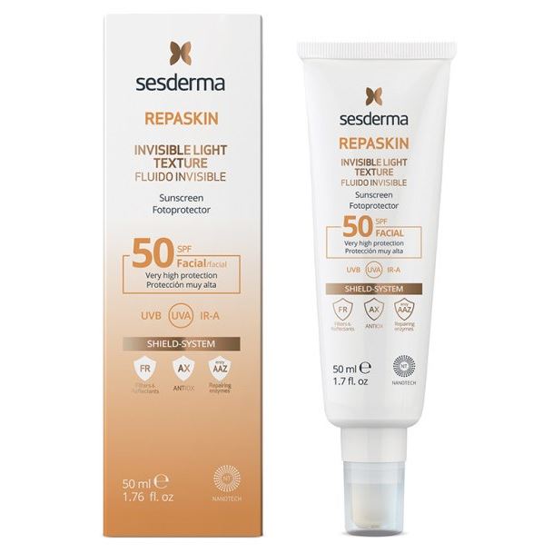 Sesderma Sun Care Repaskin Invisible Light Texture Facial Sunscreen SPF50 Средство солнцезащитное сверхлегкое для лица