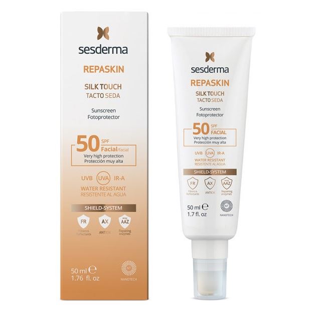 Sesderma Sun Care Repaskin Silk Touch Facial Sunscreen SPF50 Средство солнцезащитное с нежностью шелка для лица