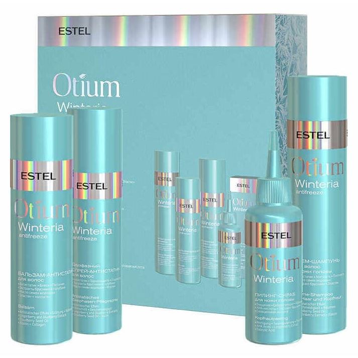 Estel Professional Otium Otium Winteria Набор 4  Набор: крем-шампунь, бальзам-антистатик, спрей-антистатик двухфазный, пилинг-скраб для кожи головы