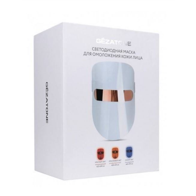 Gezatone Аппараты для чистки лица m1020 Светодиодная маска для омоложения кожи лица  Светодиодная маска для омоложения кожи лица 
