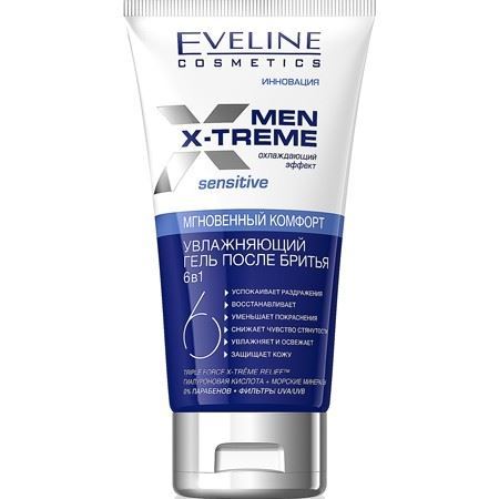 Eveline Men Men X-Treme Гель после бритья 6 в 1 Men X-Treme Sensitive Увлажняющий гель после бритья 6 в 1