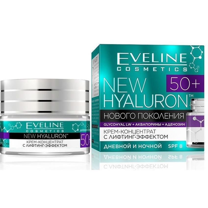 Eveline Anti-Age New Hyaluron Крем-концентрат с лифтинг-эффектом 50+  Крем-концентрат с лифтинг-эффектом 50+ 