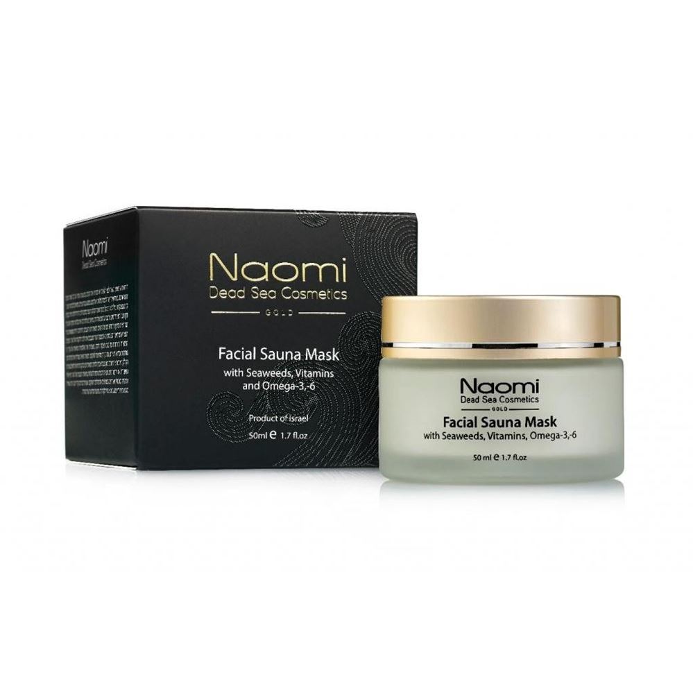 Naomi Face Care Gold & Diamond Facial Sauna Mask with Seaweeds, Vitamins and Omega-3,-6 Маска для лица с эффектом сауны с морскими водорослями, витаминами и Омега-3-6