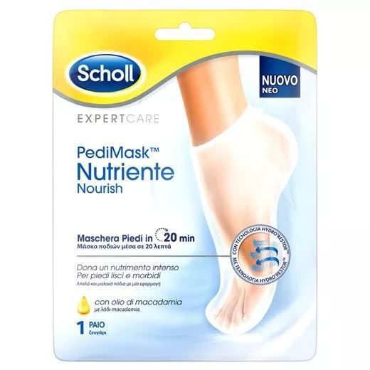 Scholl Уход для ног        PediMask Nutriente Nourish Носочки для ног с маслом ореха макадамия