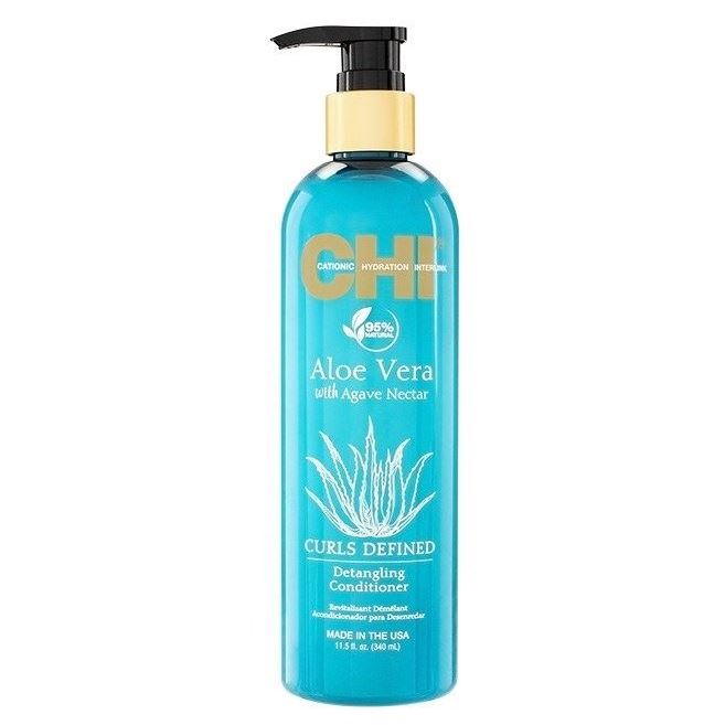 CHI Aloe Vera Curls Defined Detangling Conditioner Увлажняющий кондиционер для облегчения расчесывания Aloe Vera with Agave Nectar