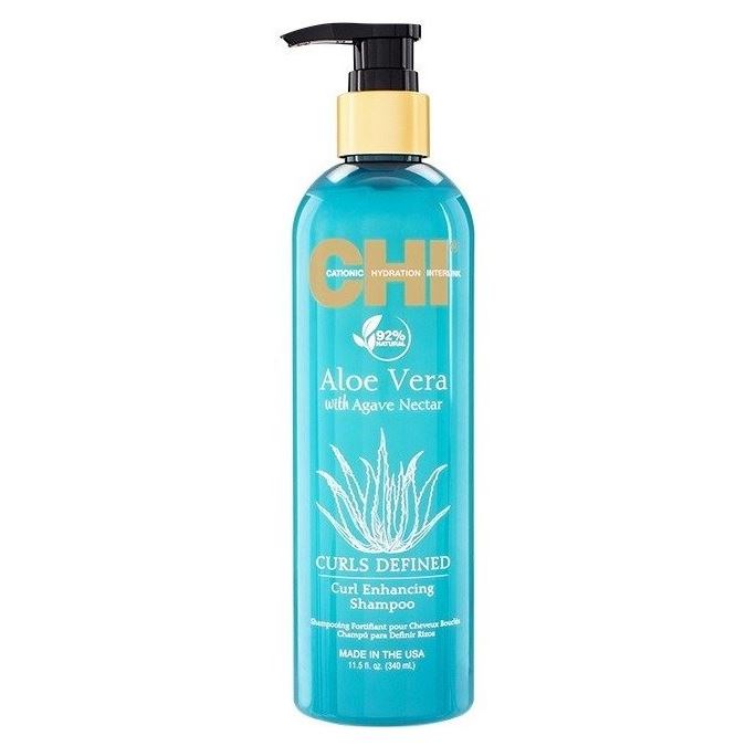 CHI Aloe Vera Curls Defined Curl Enhancing Shampoo Увлажняющий шампунь для вьющихся волос CHI Aloe Vera with Agave Nectar 
