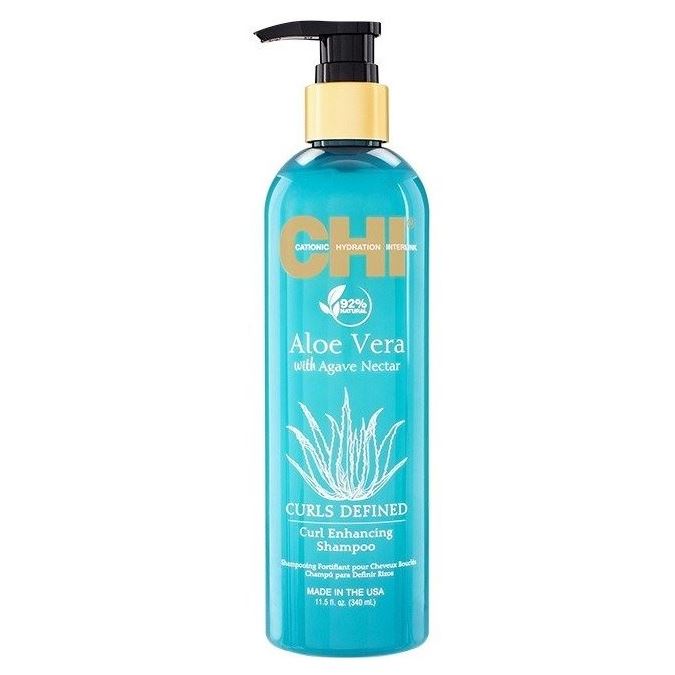 CHI Aloe Vera Curls Defined Curl Enhancing Shampoo Увлажняющий шампунь для вьющихся волос CHI Aloe Vera with Agave Nectar 