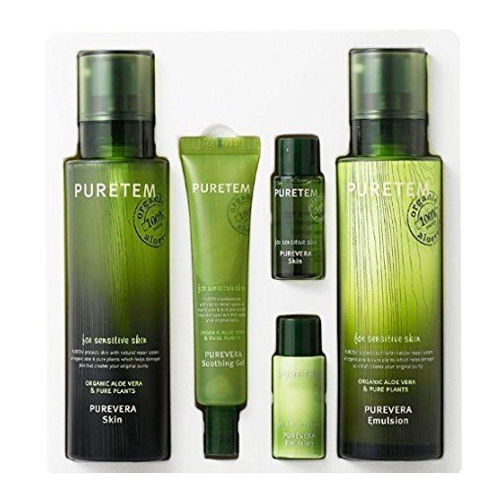 Welcos Skin Care Puretem Purevera 2 Items Set  Набор с экстрактом алоэ вера