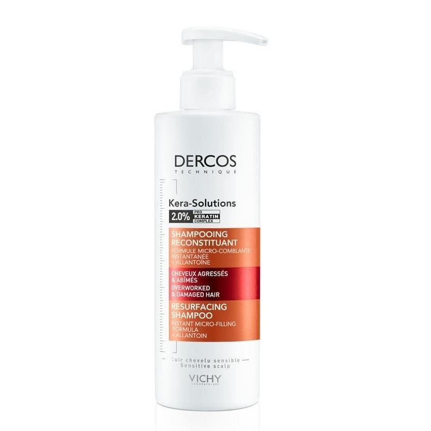 VICHY Dercos Kera-Solutions Shampooing Reconstituant Шампунь с комплексом Про-Кератин, реконструирующий поверхность волоса
