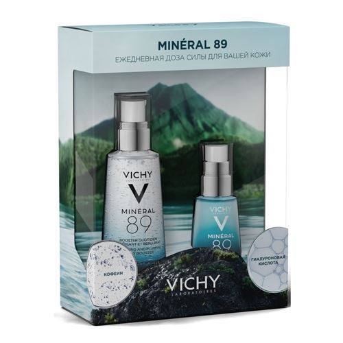 VICHY Purete Thermal Mineral 89 Gift Набор Минерал 89: гель-сыворотка для всех типов кожы, восстанавливающий и укрепляющий уход для кожи вокруг глаз