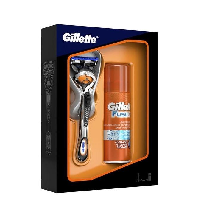 Gillette Бритвенные системы Fusion ProGlide Set Набор: станок + кассета + гель для бритья