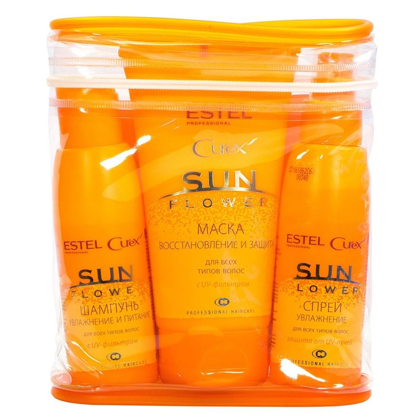 Estel Professional Curex  Curex Sunflower Travel Set Косметический дорожный набор: шампунь, маска, спрей 