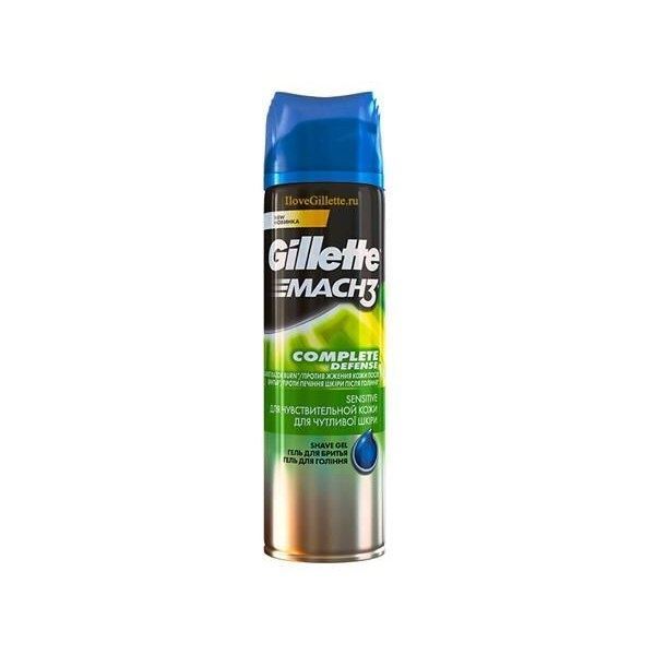 Gillette Средства для бритья Mach3 Complete Defense Sensitive Shave Gel Гель для бритья для чувствительной кожи