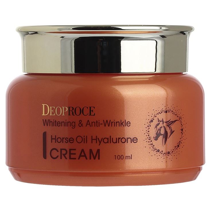 Deoproce Creams  Whitening & Anti-Wrinkle Horse Oil Hyalurone Cream  Крем для лица антивозрастной с лошадиным жиром 