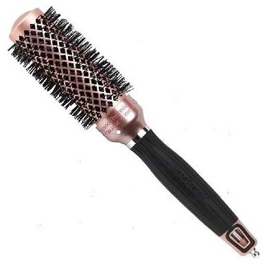 Olivia Garden Брашинги для волос PR-NT1PC-TH034-TP19 Термобрашинг керамический + ион NanoThermic 34 мм розовый/черный Термобрашинг для укладки волос керамический + ион NanoThermic 34 мм 