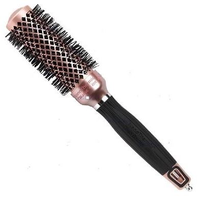 Olivia Garden Брашинги для волос PR-NT1PC-TH054-TP19 Термобрашинг для укладки волос керамический + ион NanoThermic 54 мм розовый/черный	 Термобрашинг для укладки волос керамический + ион NanoThermic 54 мм розовый/черный	