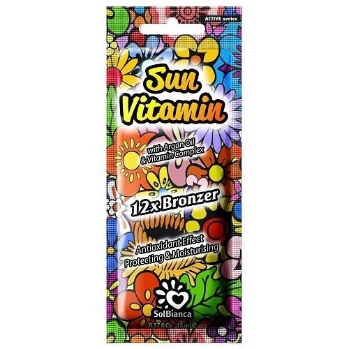 SolBianca Серия Active Sun Vitamin Крем для загара в солярии с маслом арганы, витамином Е и бронзаторами 