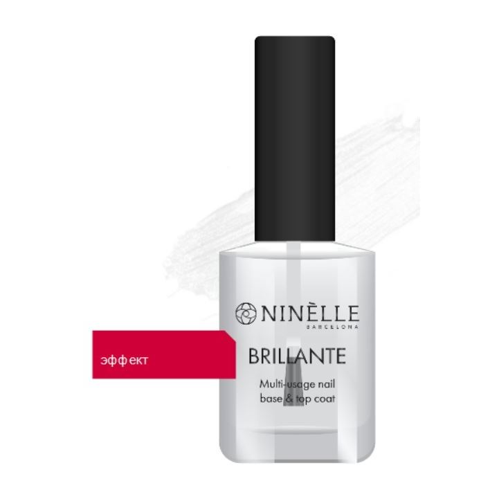 Ninelle Nail Care Brillante Multi-usage Nail Base & Top Coat Многофункциональное средство для ногтей: укрепление, защита, блеск