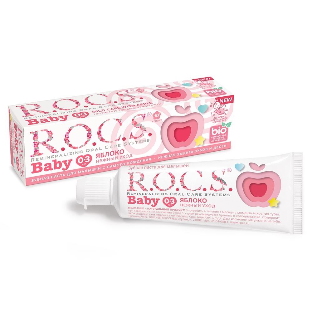R.O.C.S. Baby Baby Mild Care With Apple Зубная паста нежный уход Яблоко