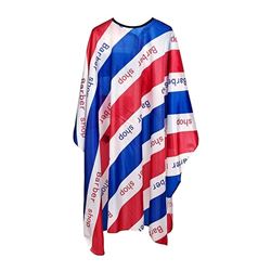 h10873B Накидка парикмахерская 140х160 см Barber Shop полосы