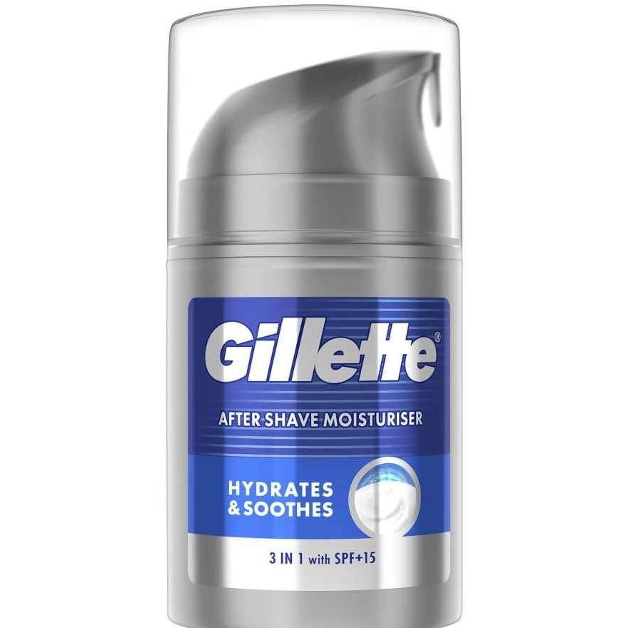 Gillette Средства после бритья After Shave Moisturiser Hydrates & Soothes Бальзам после бритья, увлажняет и успокаивает 