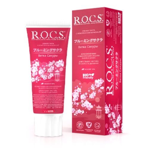 R.O.C.S. Adult Sakura Branch Зубная паста Ветка Сакуры с освежающим ароматом мяты