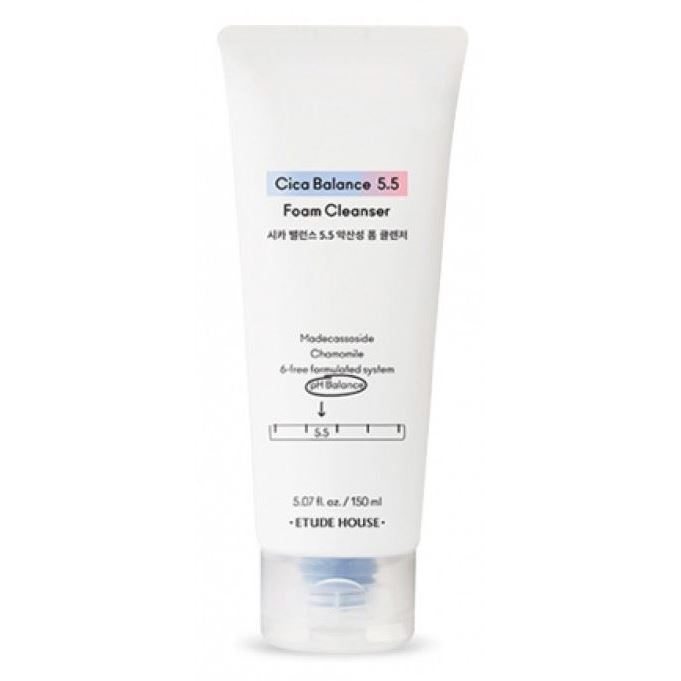 Etude House Face Care Cica Balance 5.5 Foam Cleanser Очищающая пенка для чувствительной кожи
