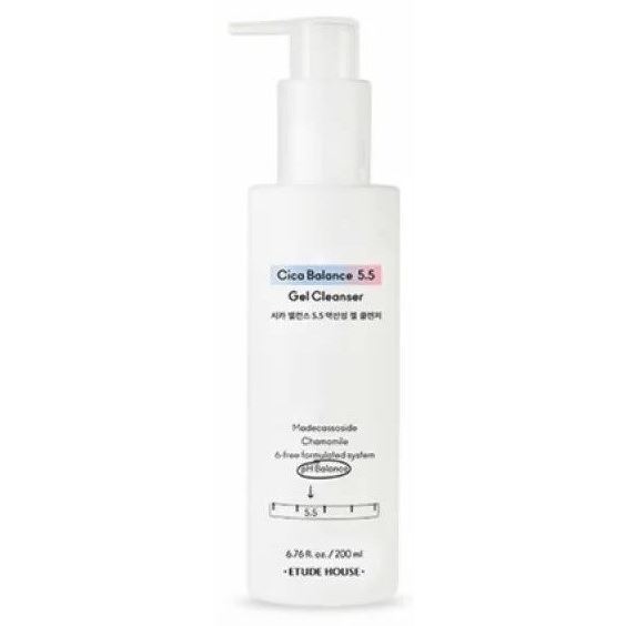 Etude House Face Care Cica Balance 5.5 Gel Cleanser Очищающий гель для чувствительной кожи