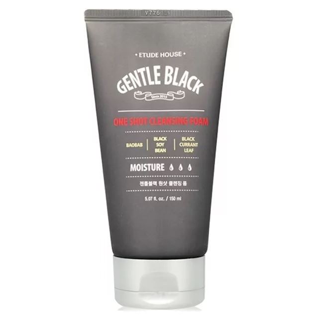 Etude House Face Care Gentle Black One Shot Cleansing Foam Пенка для умывания для мужской кожи