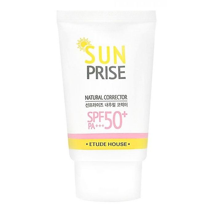 Etude House Face Care Sun Prise Natural Corrector SPF50+ PA+++  Солнцезащитный крем для кожи