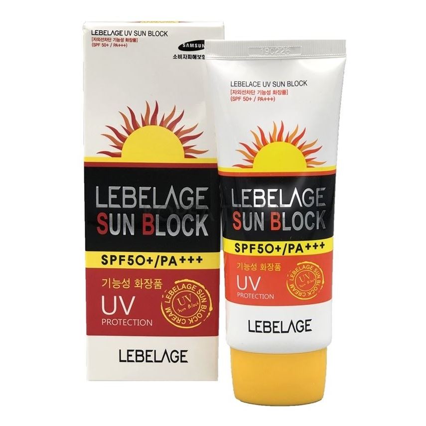 Lebelage Face Care UV Sun Block SPF 50+/PA+++ Солнцезащитный крем с улиточным муцином