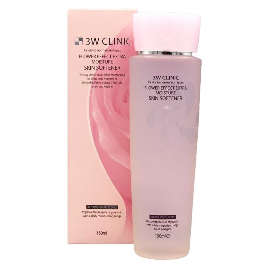 3W Clinic Face Care Flower Effect Extra Moisture Skin Softener Глубокоувлажняющий софтнер с цветочным экстрактом