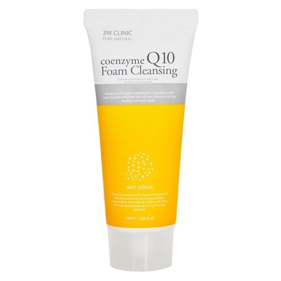 3W Clinic Cleansing Coenzyme Q10 Foam Cleansing Омолаживающая пенка с коэнзиом для умывания