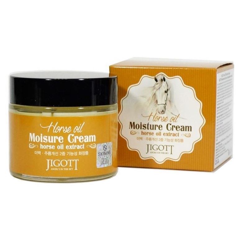 Jigott Skin Care Horse Oil Moisture Cream  Увлажняющий крем с лошадиным маслом